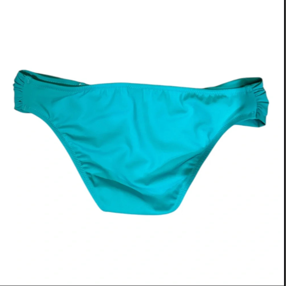 NWOT Victoria's Secret Ruched Turquoise Low Rise Bikini Bottoms Beach⭐️⭐️⭐️⭐️⭐️